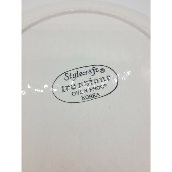 Ironstone 10” floral serving pie plate Stylecraft Vintage Korea - Picture 5 of 5